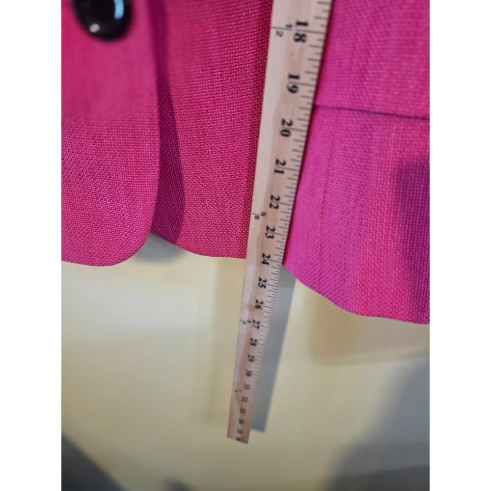 Black Label by Evan-Picone Hot Pink Three Button Blazer Jacket Size 12 - Picture 8 of 8